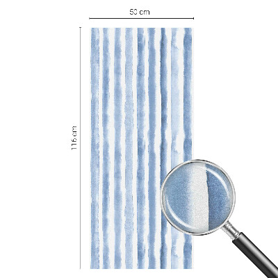 Öntapadós ablakfólia ólomüveg mintával Kék csíkok