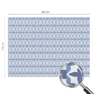 Öntapadós ablakfólia ólomüveg mintával Kék mozaik