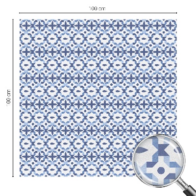 Öntapadós ablakfólia ólomüveg mintával Kék mozaik