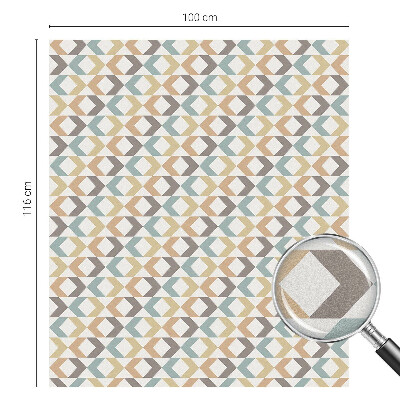 Öntapadós üvegfólia vitrázs mintával Geometriai rombuszok