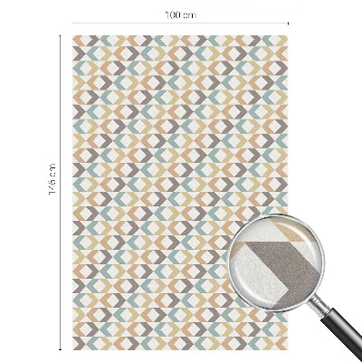 Öntapadós üvegfólia vitrázs mintával Geometriai rombuszok