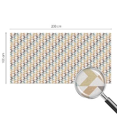 Öntapadós üvegfólia vitrázs mintával Geometriai rombuszok