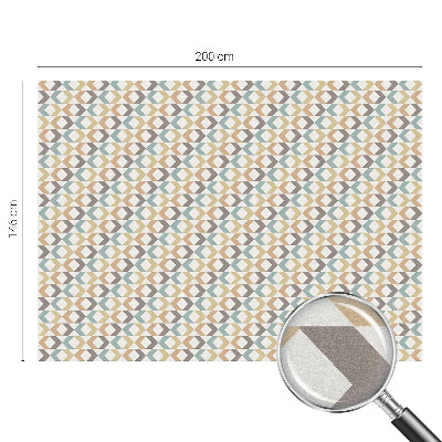 Öntapadós üvegfólia vitrázs mintával Geometriai rombuszok