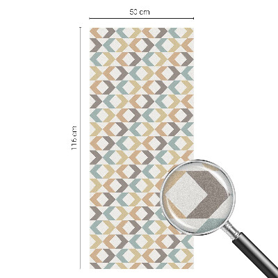 Öntapadós üvegfólia vitrázs mintával Geometriai rombuszok