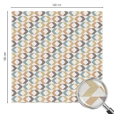 Öntapadós üvegfólia vitrázs mintával Geometriai rombuszok