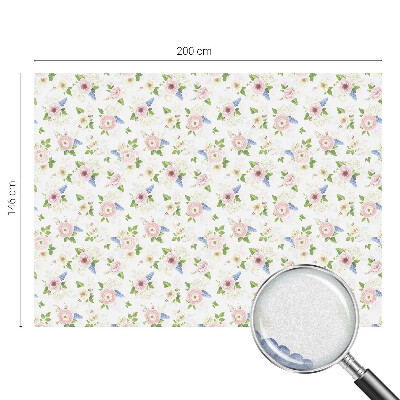 Öntapadós üvegfólia vitrázs mintával Virágminta