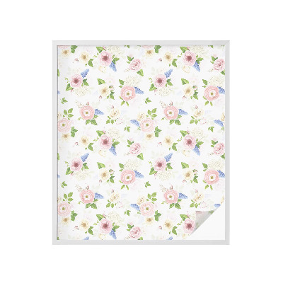 Öntapadós üvegfólia vitrázs mintával Virágminta