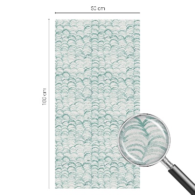 Öntapadós ablakfólia ólomüveg mintával Zöld hullám