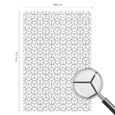 Öntapadós üvegfólia vitrázs mintával Geometriai kockák