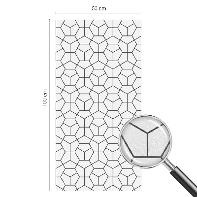 Öntapadós üvegfólia vitrázs mintával Geometriai kockák