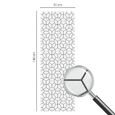 Öntapadós üvegfólia vitrázs mintával Geometriai kockák