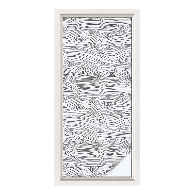 Öntapadós üvegfólia vitrázs mintával Fa vonalak