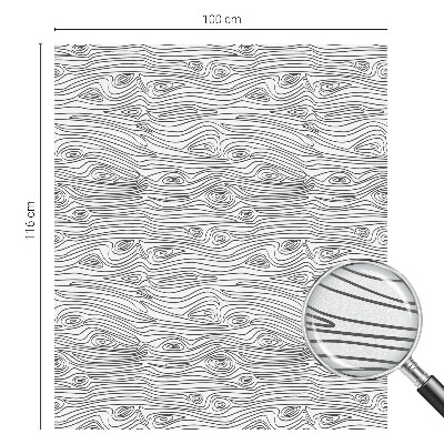 Öntapadós üvegfólia vitrázs mintával Fa vonalak