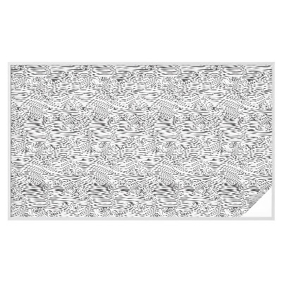 Öntapadós üvegfólia vitrázs mintával Fa vonalak