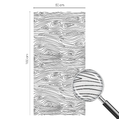 Öntapadós üvegfólia vitrázs mintával Fa vonalak