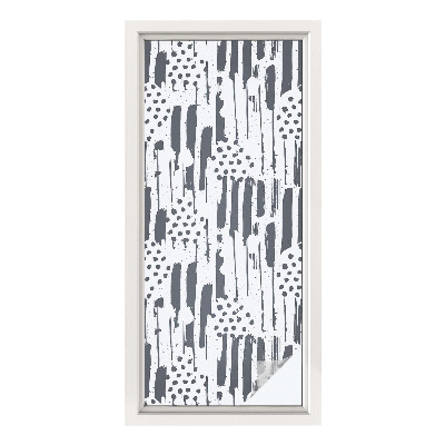 Öntapadós üvegfólia vitrázs mintával Csíkok és pöttyök