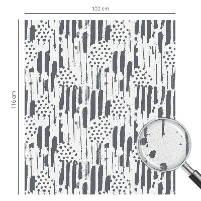 Öntapadós üvegfólia vitrázs mintával Csíkok és pöttyök