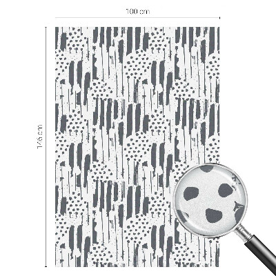 Öntapadós üvegfólia vitrázs mintával Csíkok és pöttyök