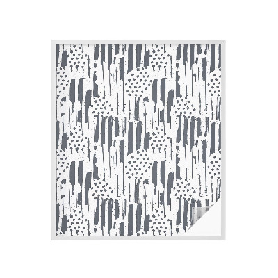 Öntapadós üvegfólia vitrázs mintával Csíkok és pöttyök