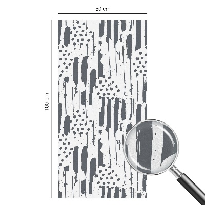 Öntapadós üvegfólia vitrázs mintával Csíkok és pöttyök