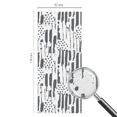 Öntapadós üvegfólia vitrázs mintával Csíkok és pöttyök