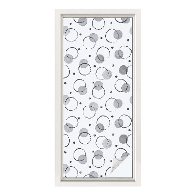 Öntapadós ablakfólia ólomüveg mintával Szürke kerekek