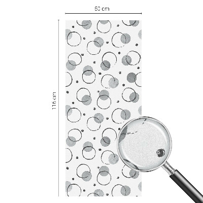 Öntapadós ablakfólia ólomüveg mintával Szürke kerekek