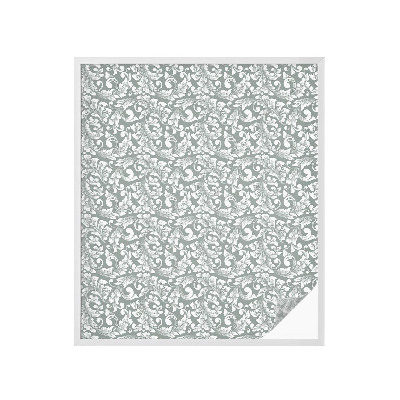 Öntapadós üvegfólia vitrázs mintával Leveles elegancia