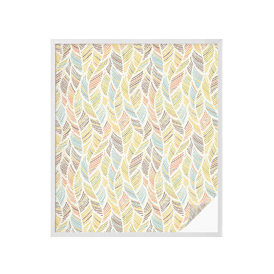 Öntapadós ablakfólia ólomüveg mintával Szivárvány tollak