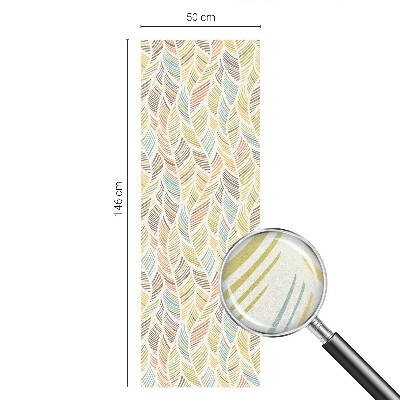 Öntapadós ablakfólia ólomüveg mintával Szivárvány tollak