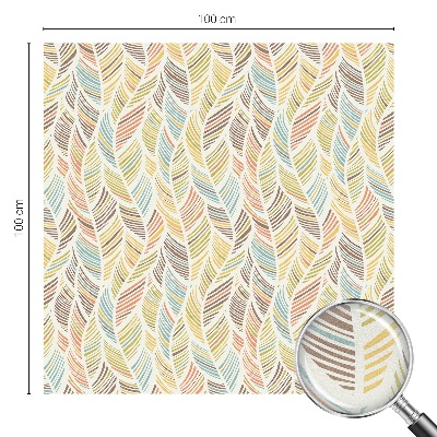 Öntapadós ablakfólia ólomüveg mintával Szivárvány tollak