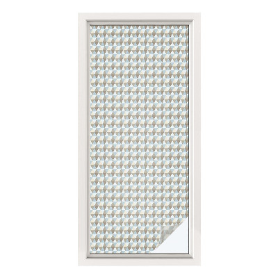 Öntapadós üvegfólia vitrázs mintával Geometriai háromszögek