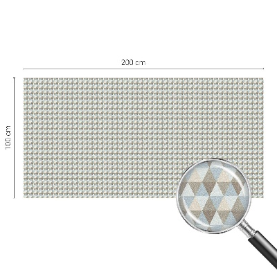 Öntapadós üvegfólia vitrázs mintával Geometriai háromszögek