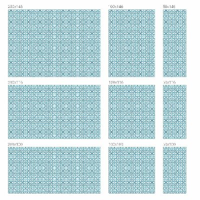 Színes mintás ablakfólia Kék díszek