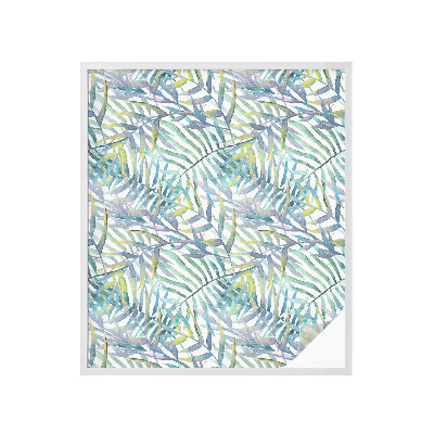 Öntapadós üvegfólia vitrázs mintával Trópusi akvarell