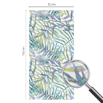 Öntapadós üvegfólia vitrázs mintával Trópusi akvarell