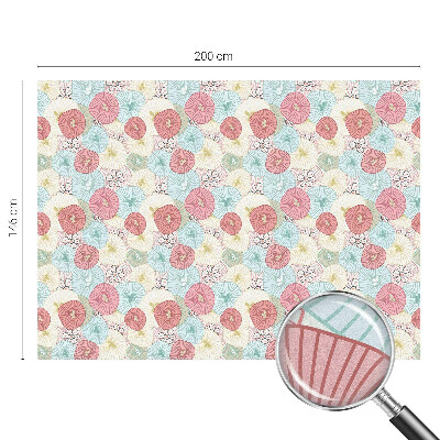 Dekoratív üvegfólia ablakra Pasztell virágok