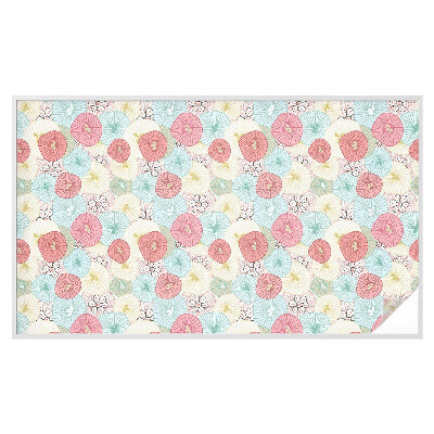 Dekoratív üvegfólia ablakra Pasztell virágok