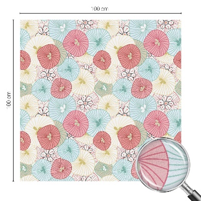 Dekoratív üvegfólia ablakra Pasztell virágok