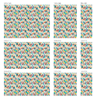 Öntapadós üvegfólia vitrázs mintával Színes négyzetek