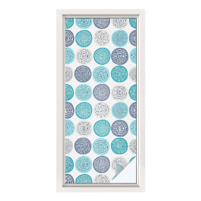 Színes mintás ablakfólia Geometriai körök