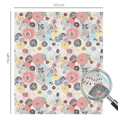 Dekoratív üvegfólia ablakra Színes virág