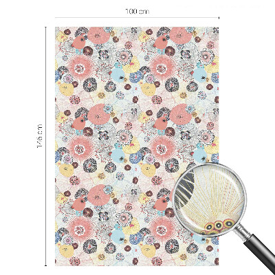 Dekoratív üvegfólia ablakra Színes virág