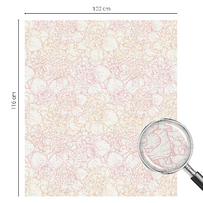 Öntapadós üvegfólia vitrázs mintával Virágos elegancia