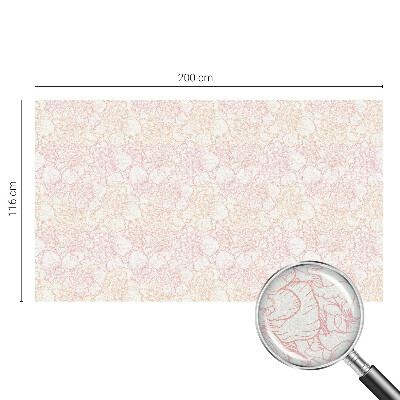 Öntapadós üvegfólia vitrázs mintával Virágos elegancia