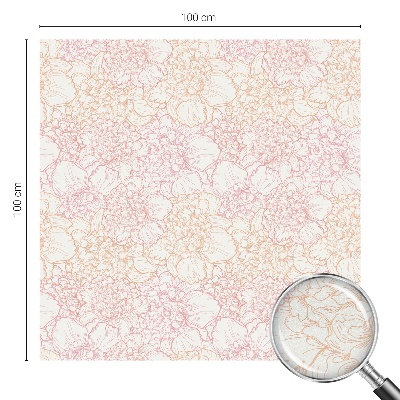 Öntapadós üvegfólia vitrázs mintával Virágos elegancia