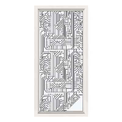 Öntapadós üvegfólia vitrázs mintával Műszaki téma