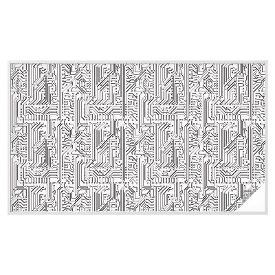 Öntapadós üvegfólia vitrázs mintával Műszaki téma