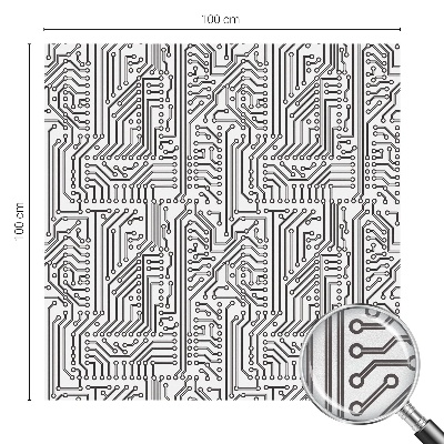 Öntapadós üvegfólia vitrázs mintával Műszaki téma