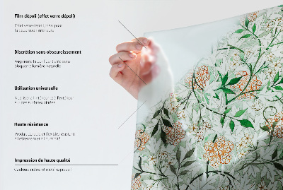 Öntapadós ablakfólia ólomüveg mintával Geometrikus virágok